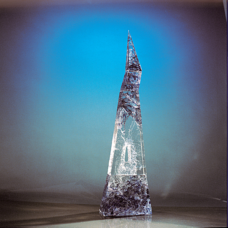 szkło: Andrzej Kucharski-Wieża-18x55cm-1989